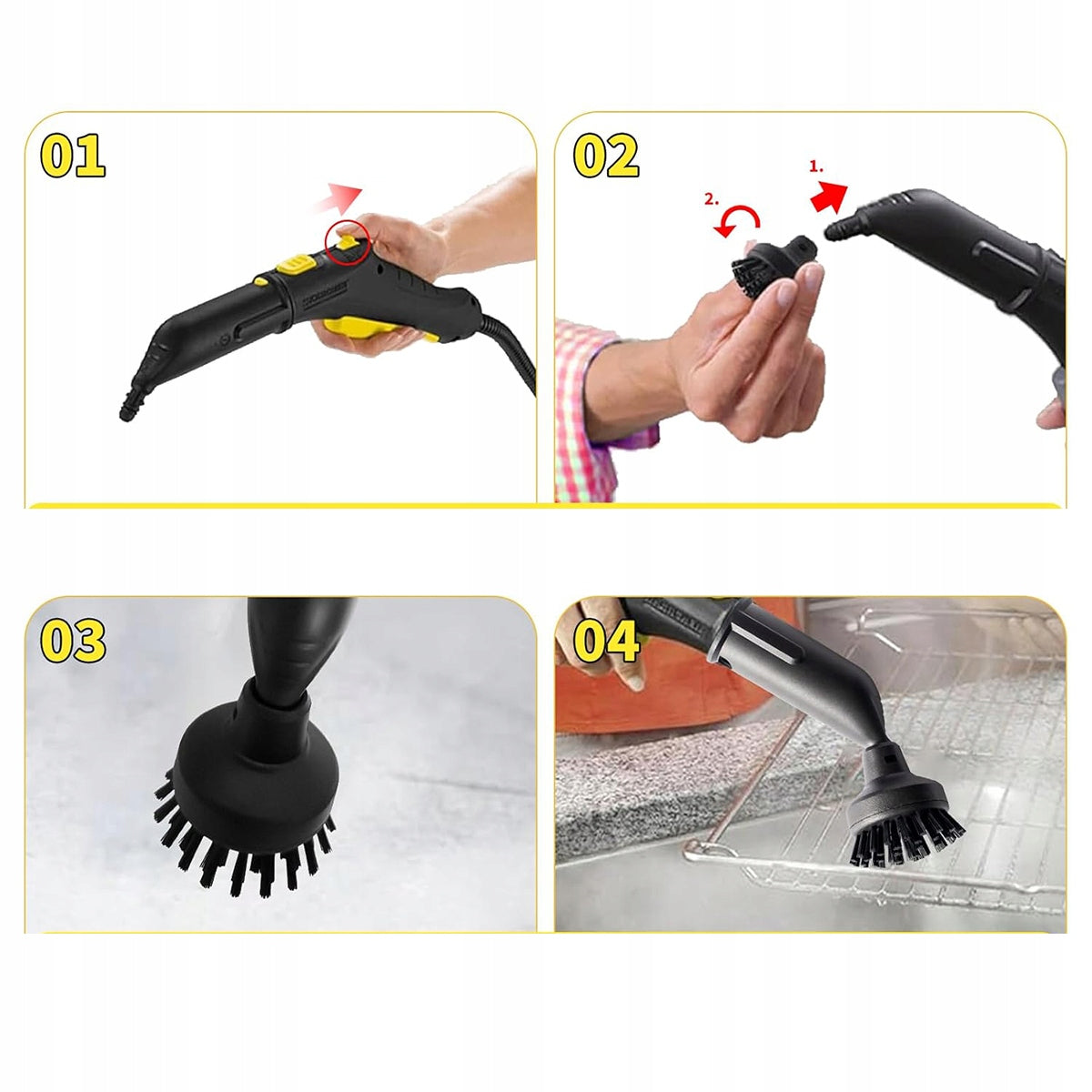 Set of Brushes for Steamer Karcher 12 PCS SC 1 2 3 4 5 Brushes cloth Brand no brand