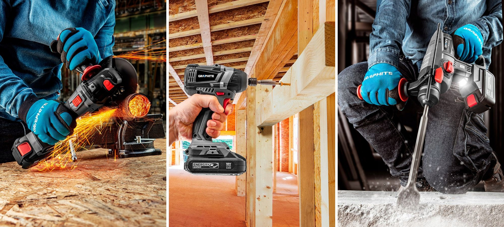 Set of Brushless Power Tools 18V GRAPHITE Energy+ Manufacturer code ZEST_2002