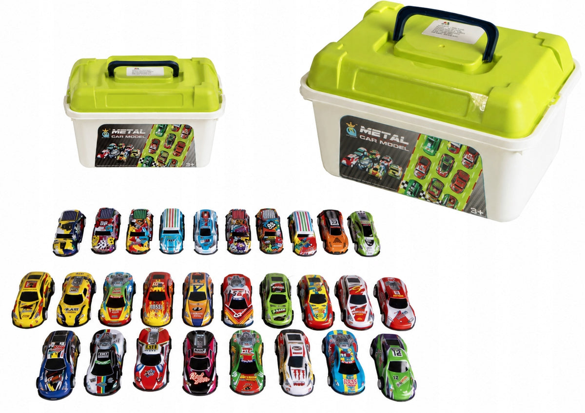 Set of Cars Pull Back Racing Cars 40 pcs Suitcase Brand NORIMPEX