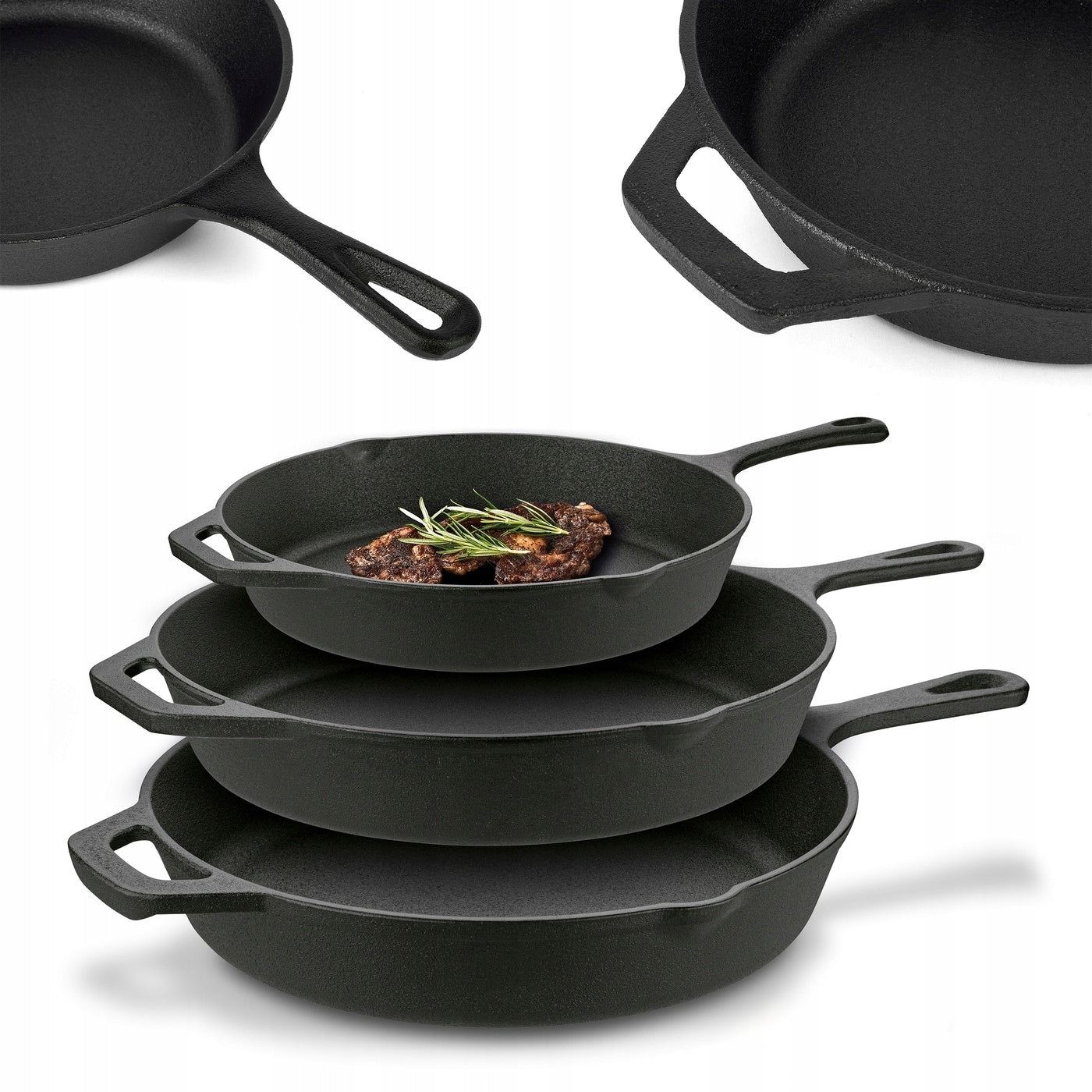 Set of Cast Iron PANS CAST Oven GAS Konighoffer 20/24,5/29cm