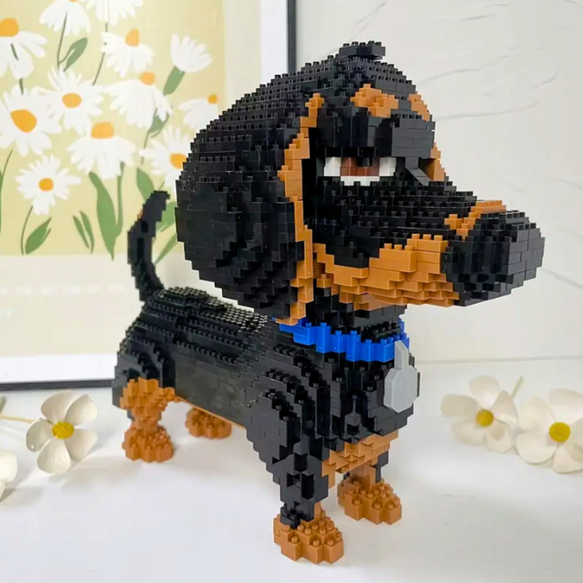 Set of Dachshund Blocks 2100 el. Dog Model 3D Building Blocks Packaging status original