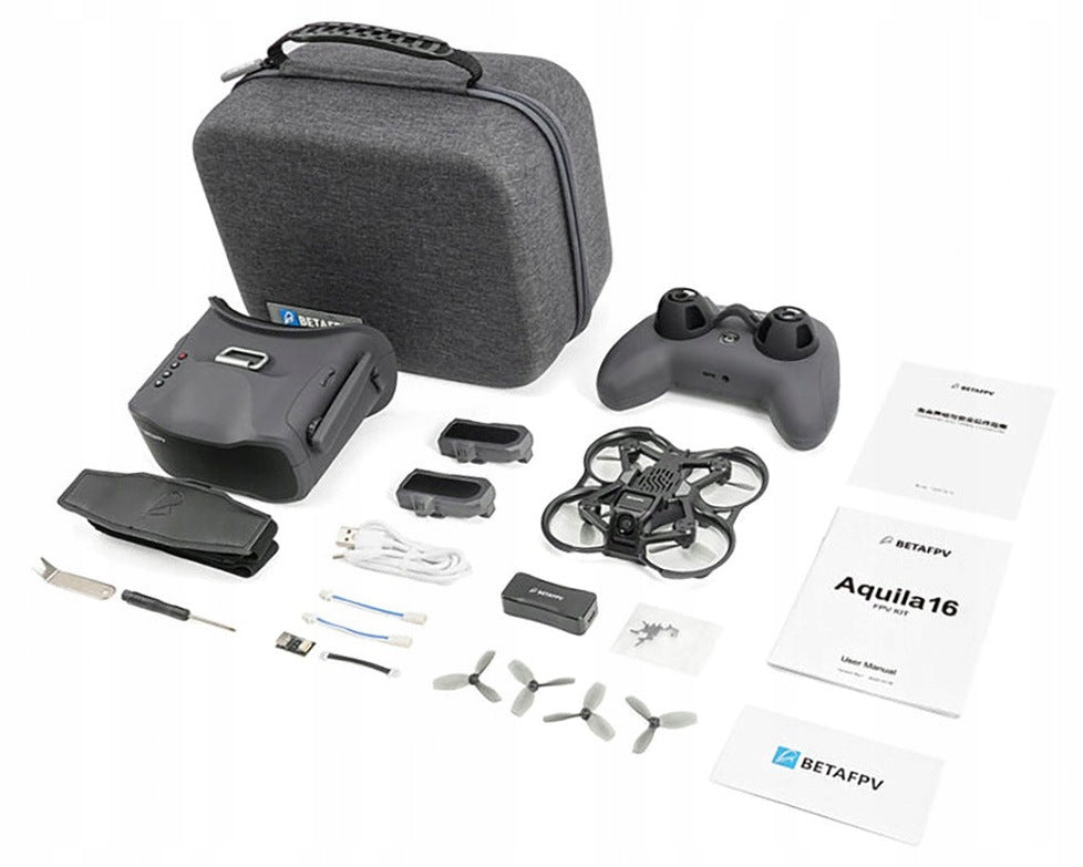 Set of Drone BetaFPV Aquila16 Kit Goggles Camera Range 200 m 3 Batteries Manufacturer code 01020011_3
