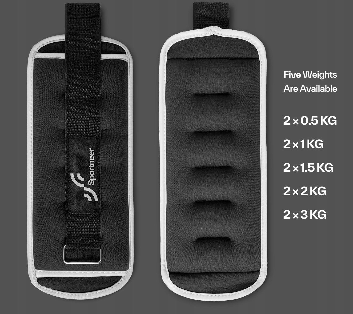 Set of Exercise Weights Hands Leg Wrist Weights Fitness 2x3 kg Brand Sportneer
