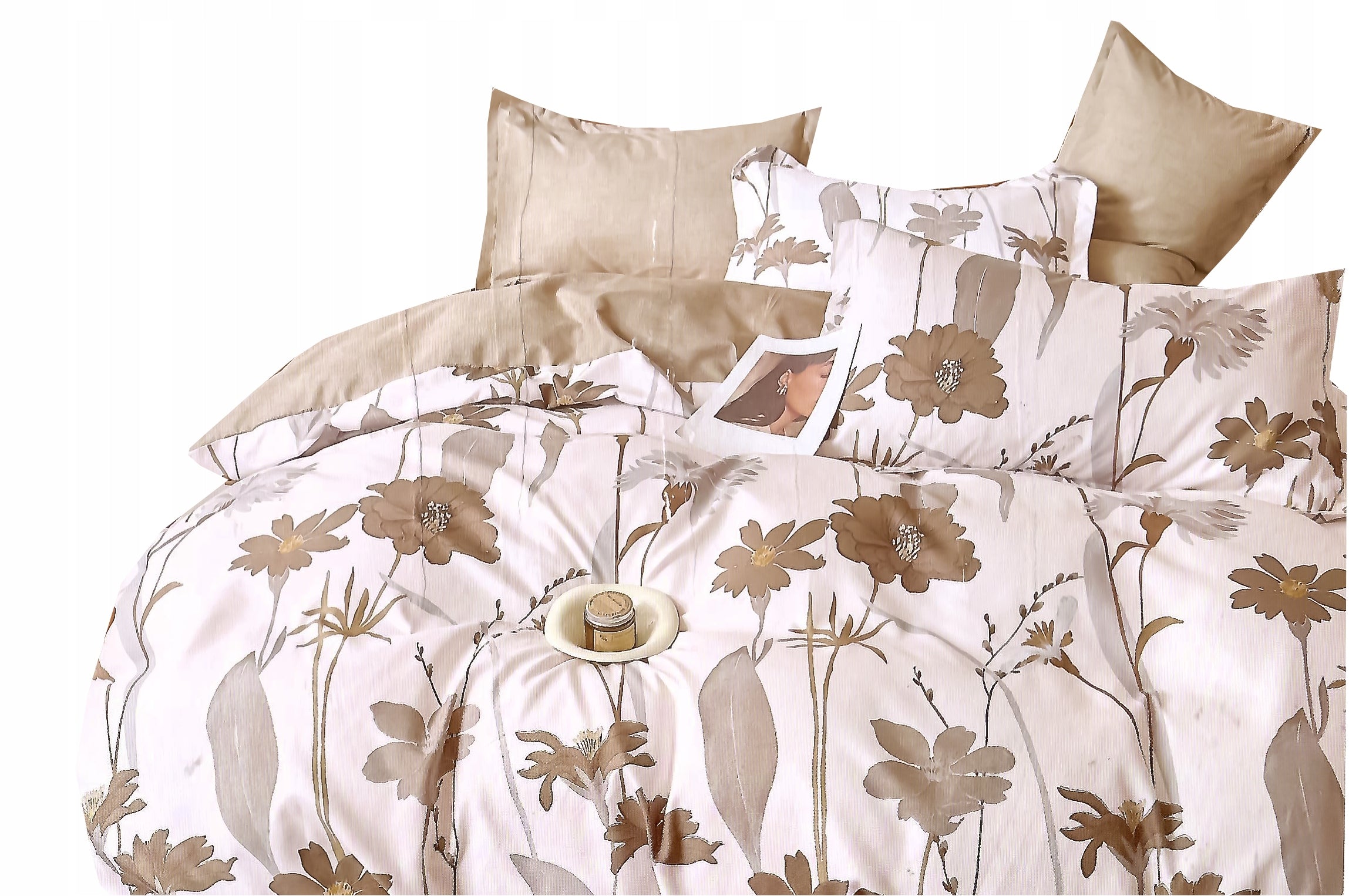 Set of FLANNEL BEDDING 200x220 Linen flannel cotton double-sided