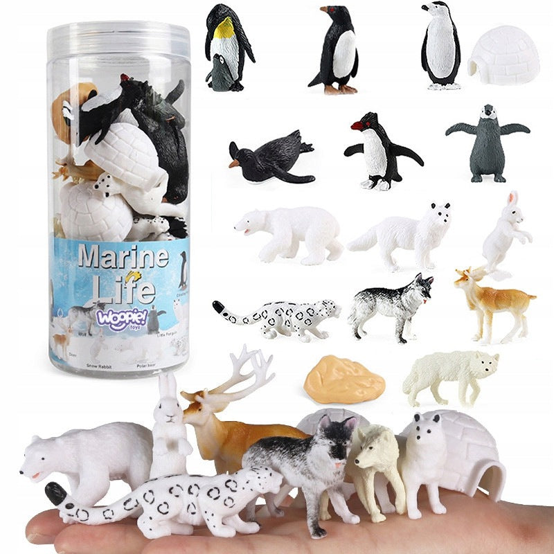 Set of Figurines Arctic Animals 16pcs WOOPIE