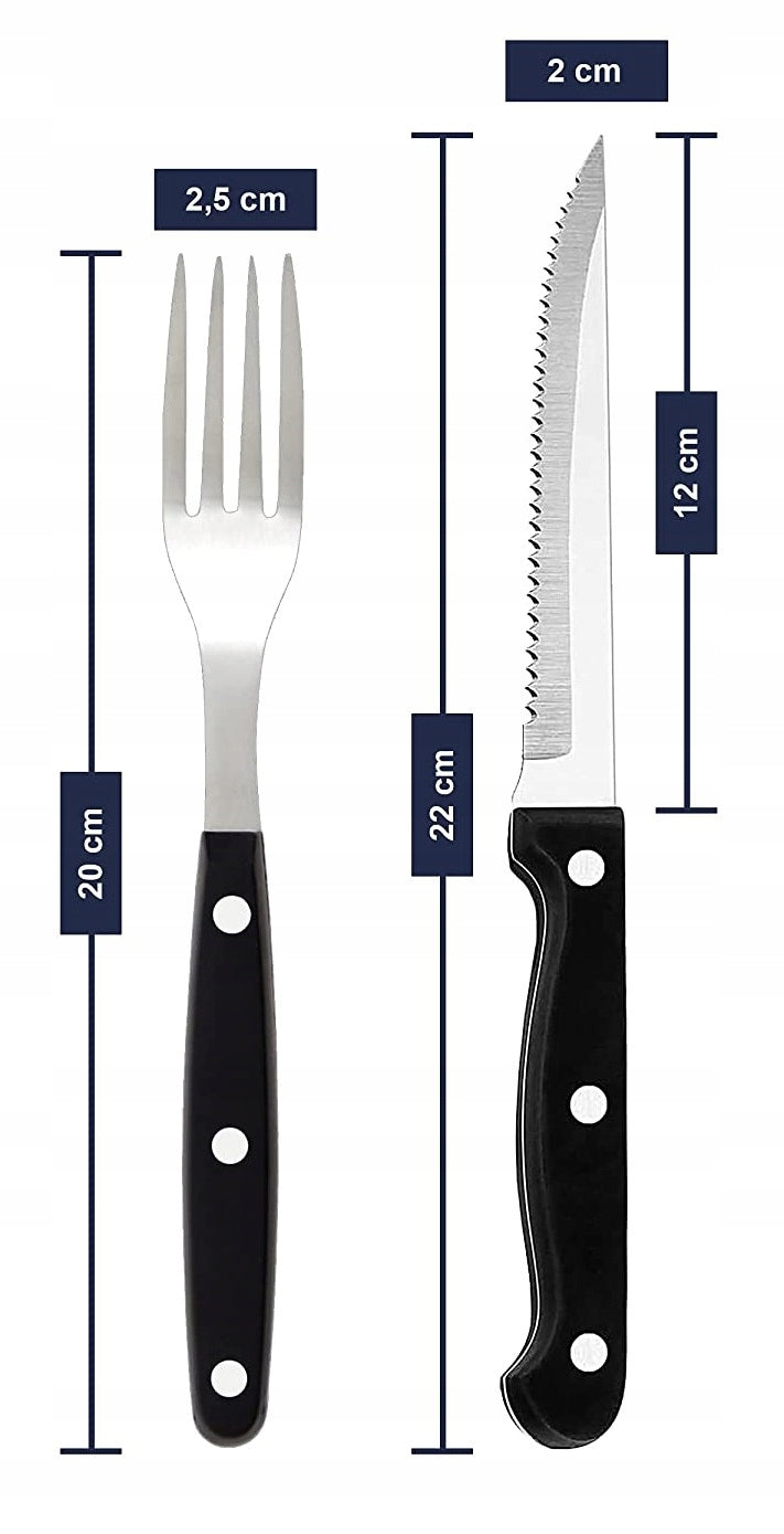 Set of Grill Cutlery Rossner Austria – 12 Elements for Steaks and Grill Manufacturer code B1654N