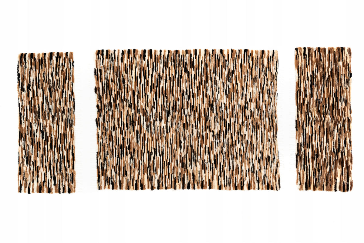 Set of Hand Woven Sheepskin Bedspreads 4Colors