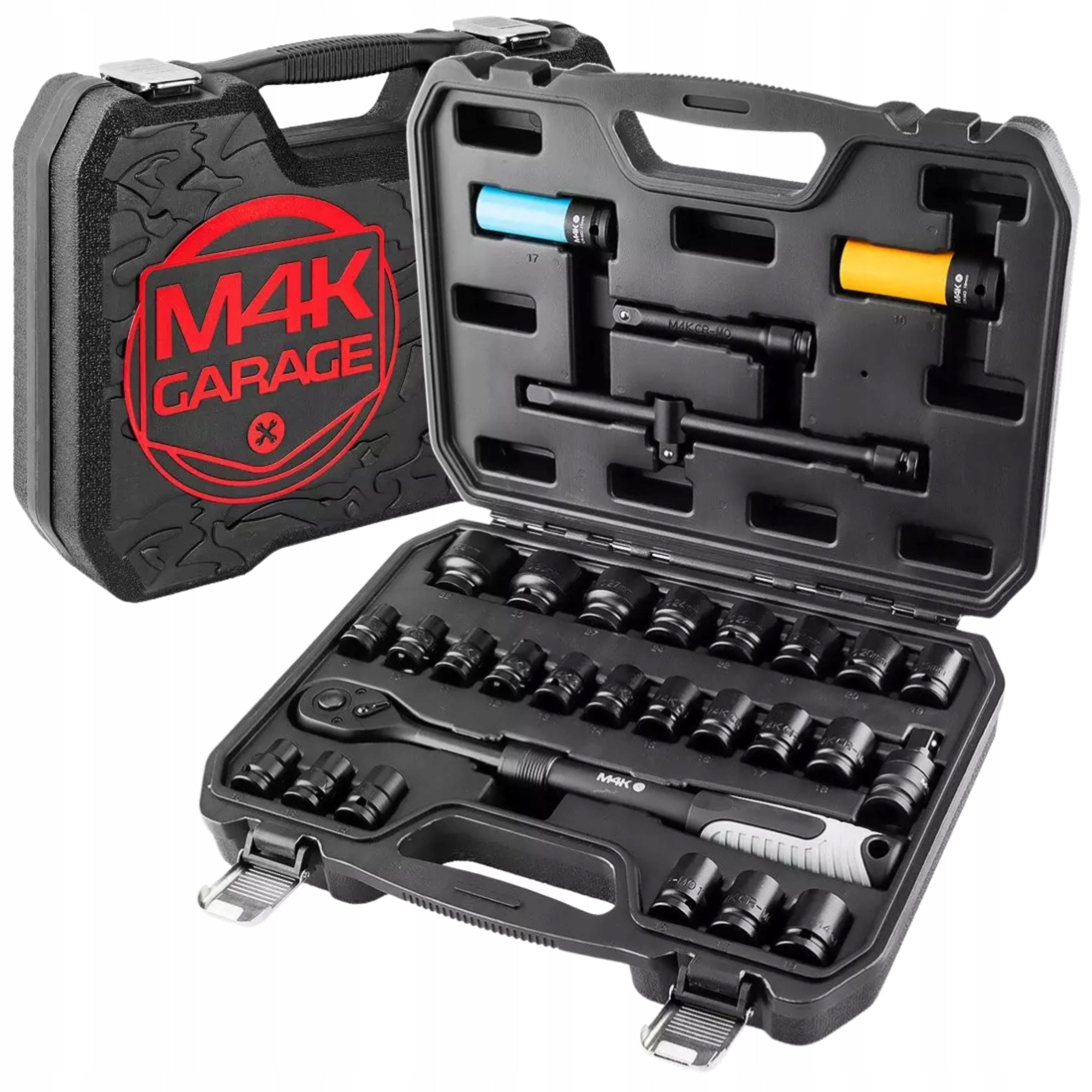 Set of Impact Socket Wrenches 31 el. - Impact Caps NEO TOOLS M4K
