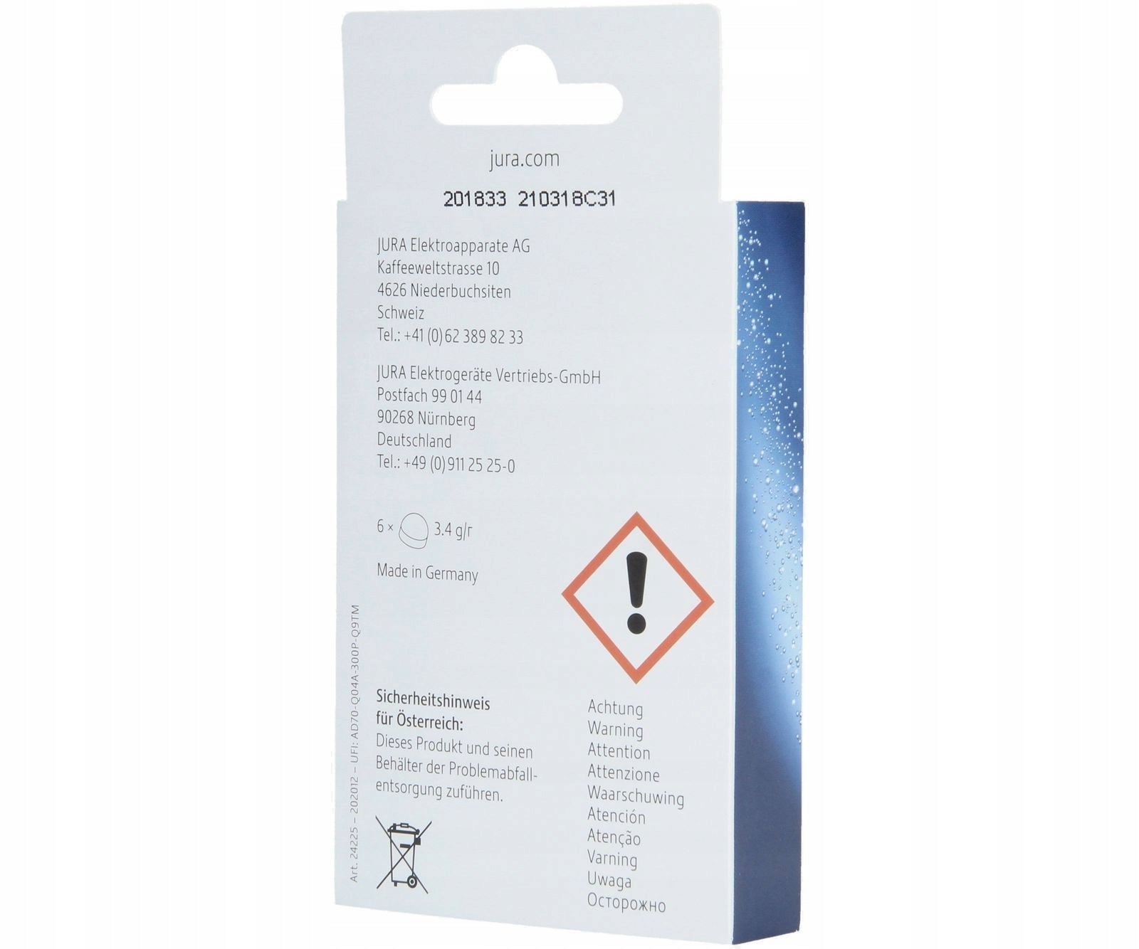 Set of JURA Descaling tablets 9pcs + Cleaning tablets 6pcs Brand Jura
