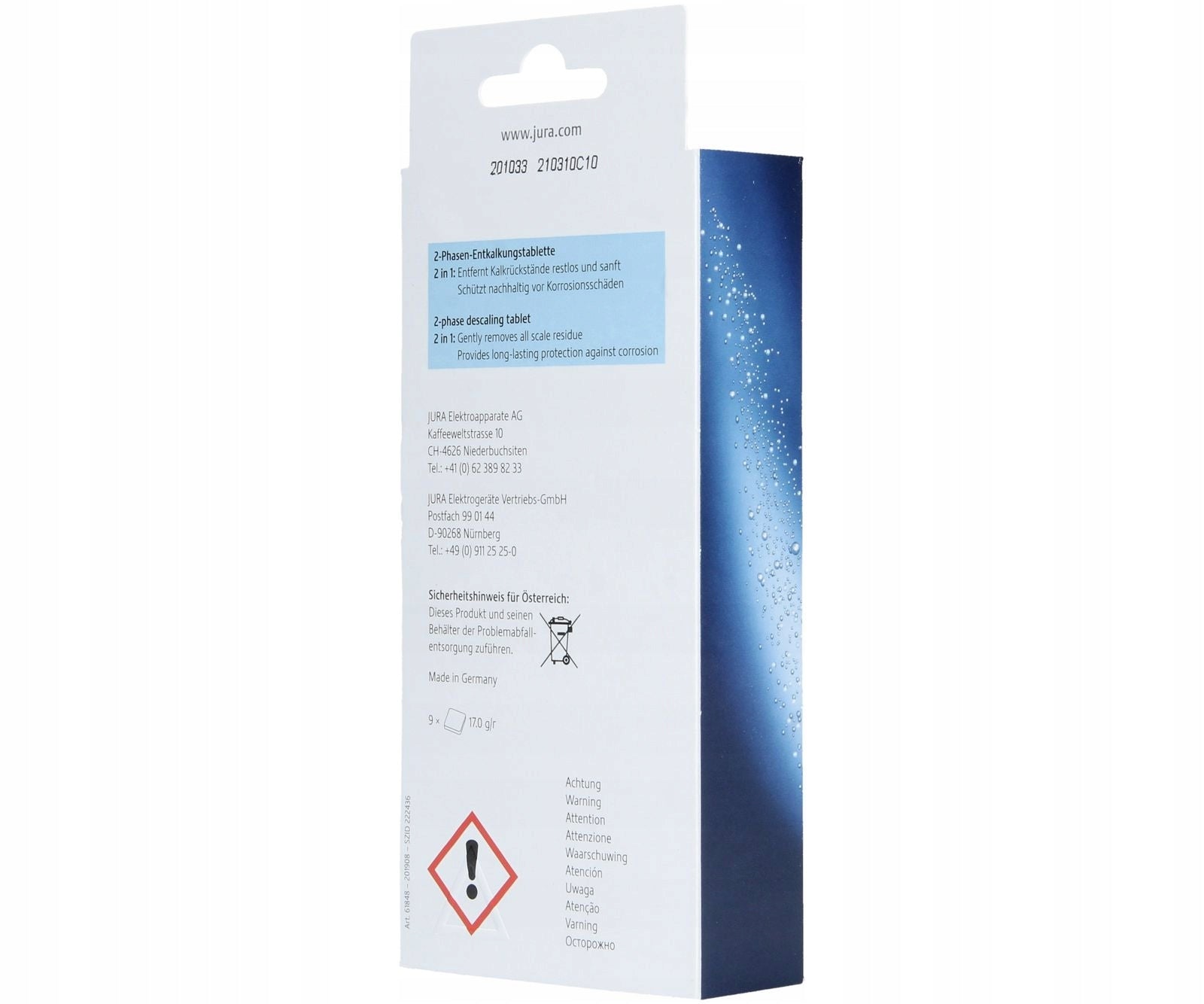 Set of JURA Descaling tablets 9pcs + Cleaning tablets 6pcs EAN (GTIN) 5905155608086
