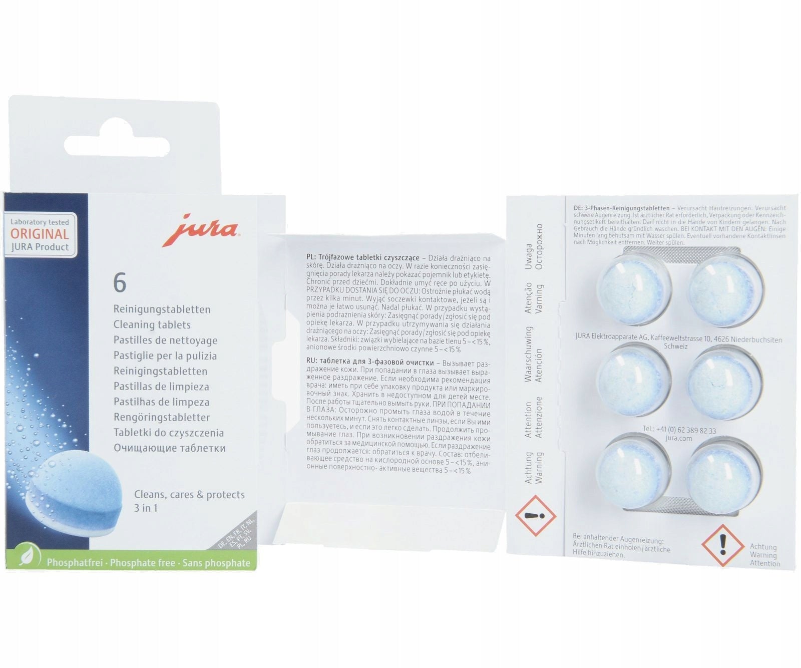 Set of JURA Descaling tablets 9pcs + Cleaning tablets 6pcs For for coffee machines