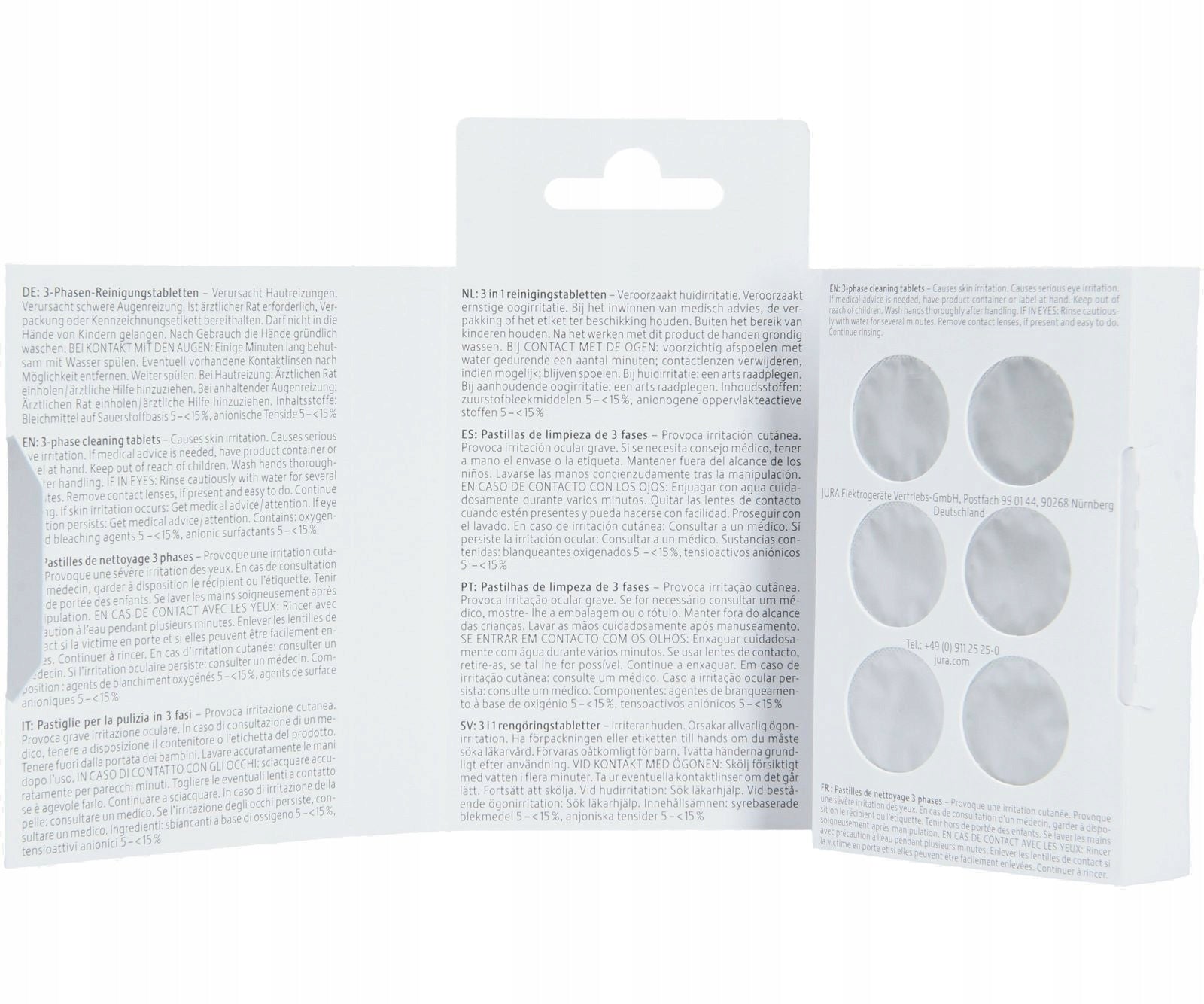 Set of JURA Descaling tablets 9pcs + Cleaning tablets 6pcs Form tablets
