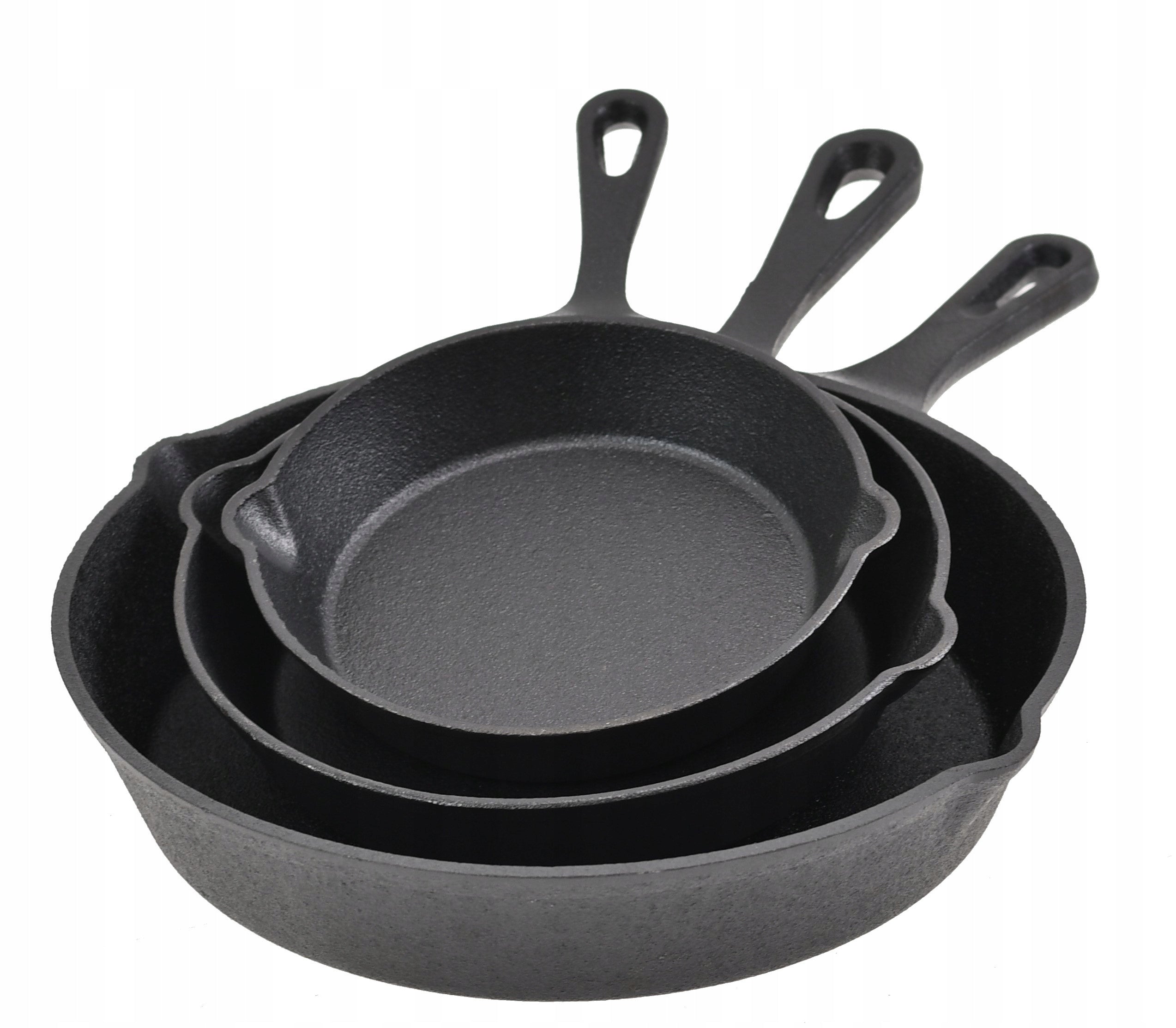 Set of PANS 25, 20, 16cm 3x PAN Heavy CAST IRON INDUCTION GAS FIREPLACE Manufacturer code MM7064