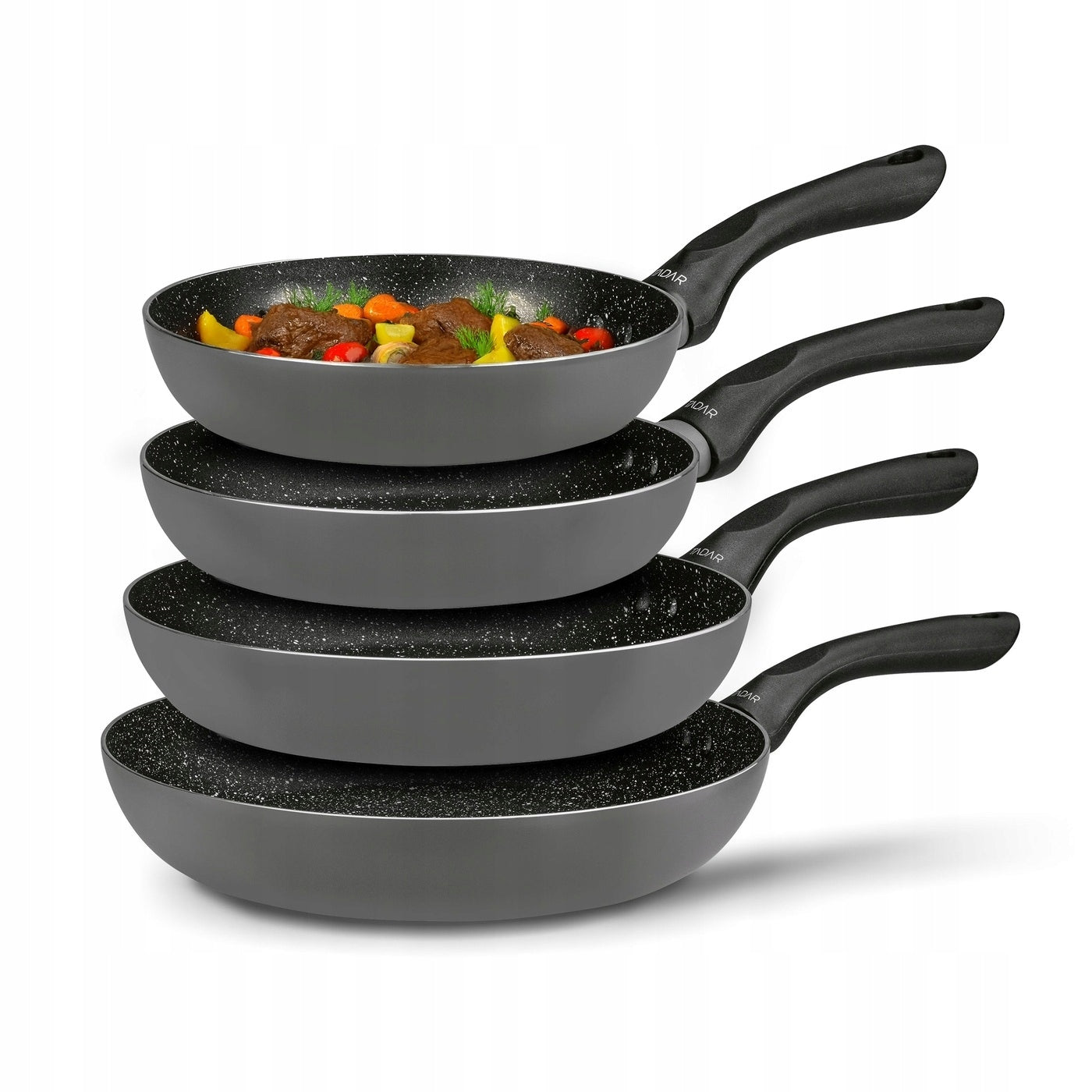 Set of PANS INDUCTION Gas Non-stick Tadar Amarantina Grey 18/20/24/28cm