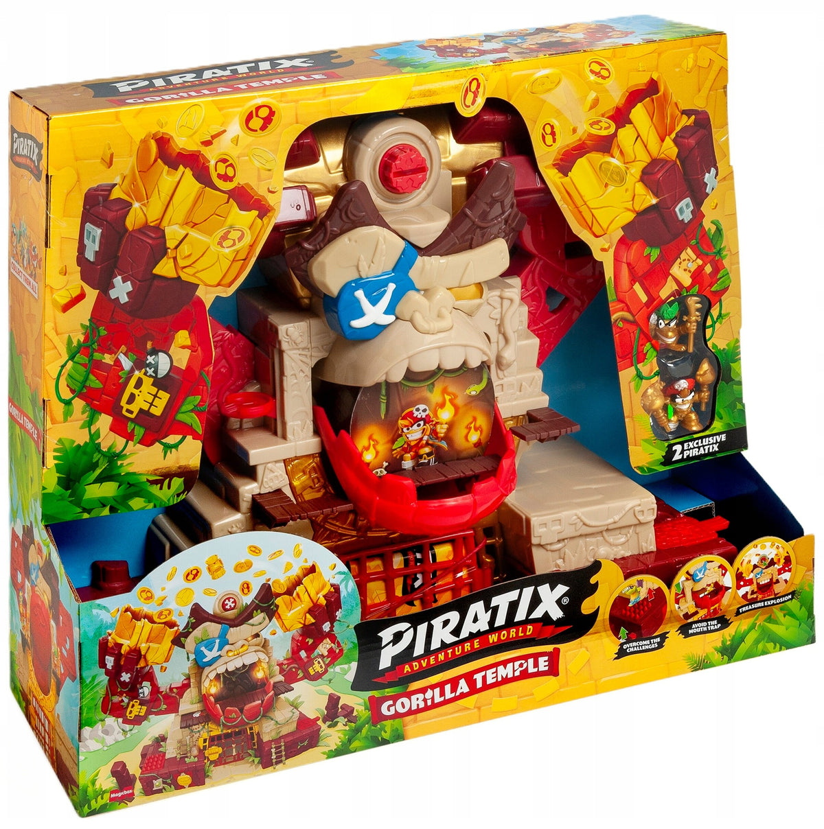 Set of PIRATIX Wild Kingdom Gorilla Temple PPXSP112IN40 figurines Brand Magicbox