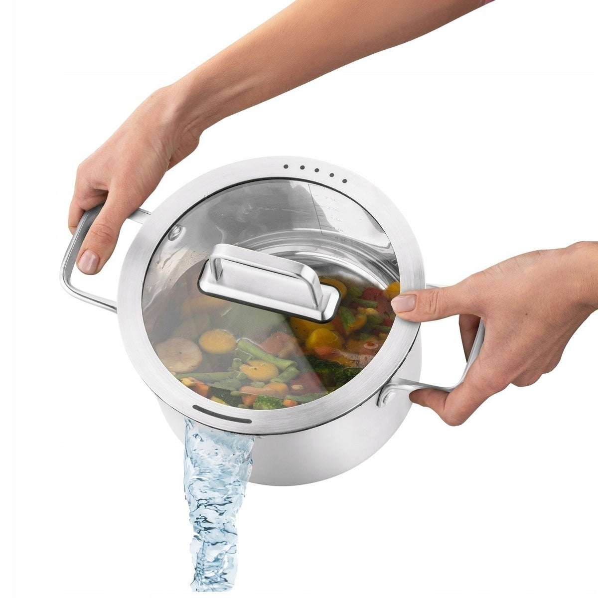 Set of POTS Induction LID Steel Starke Pro Inoxens 16/18/20/24cm Packaging status original