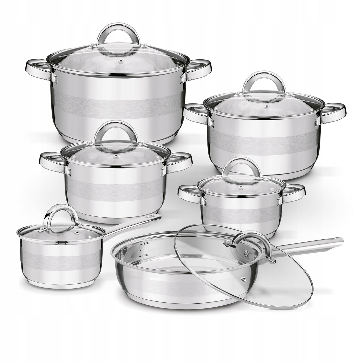 Set of POTS + PAN + SAUCEPAN Lid Induction GAS Tadar Roger 12 el