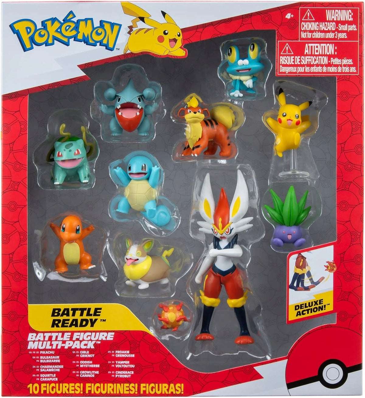 Set of Pokemon 10 figures BATTLE READY MULTI-PACK Pikachu Oddish .. PKW2855 Manufacturer code PKW2855