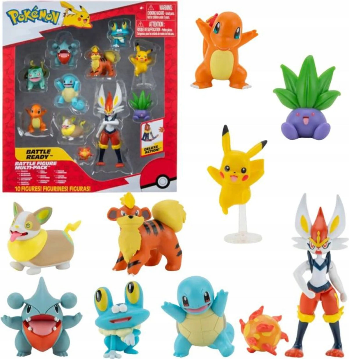 Set of Pokemon 10 figures BATTLE READY MULTI-PACK Pikachu Oddish .. PKW2855