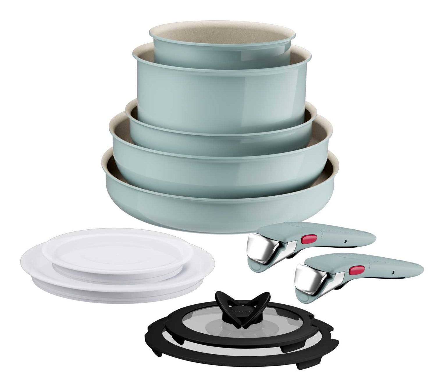 Set of Pots Tefal Ingenio Serenity 11el Detachable Handle Induction Packaging status original