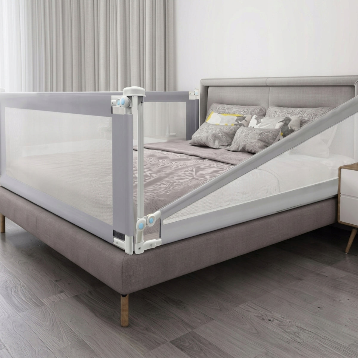 Set of Protective Barriers 3 Pieces 2x2m+1x.1.6m For Children's High Bed Manufacturer code zestaw barierek ochronnych dla dziecka