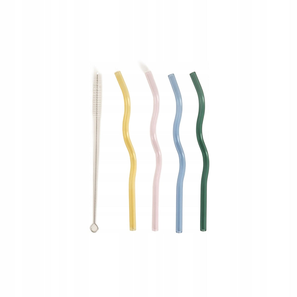 Set of RITHI SUMMER colored straws with cleaner 20 cm. 5 el. HOMLA