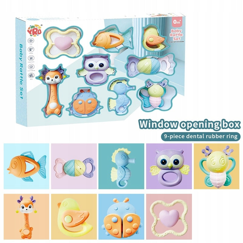 Set of Rattles Teethers for Babies 9 Pcs Great Set for Newborn Packaging status original