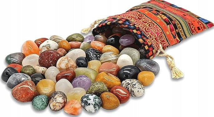 Set of Real Minerals Stones Crystals in Bag Geology Diamonds