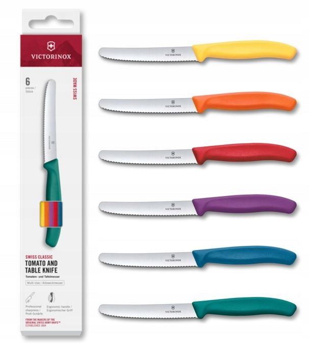 Set of SIX knives in a box Victorinox Swiss Classic 6 colors 6.7836.6C