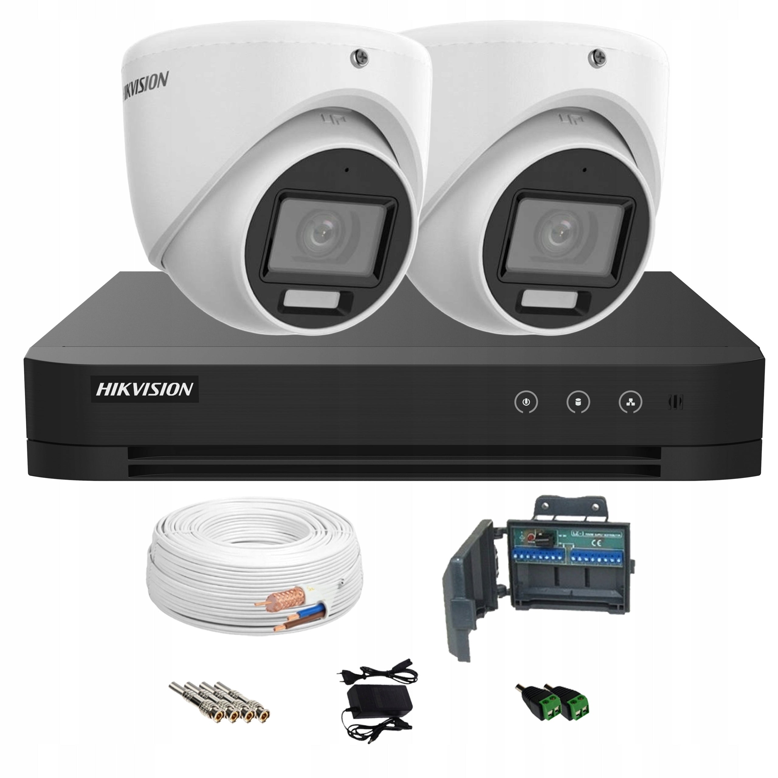 Set of Security Cameras 2 Analog Domes 8Mpx IR LED Hikvision Packaging status original