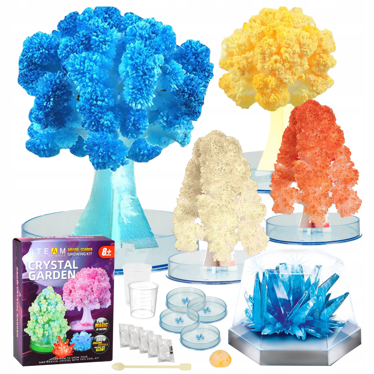Set of Small Chemist Crystal Breeding 4x Tree Large Crystal Accessories