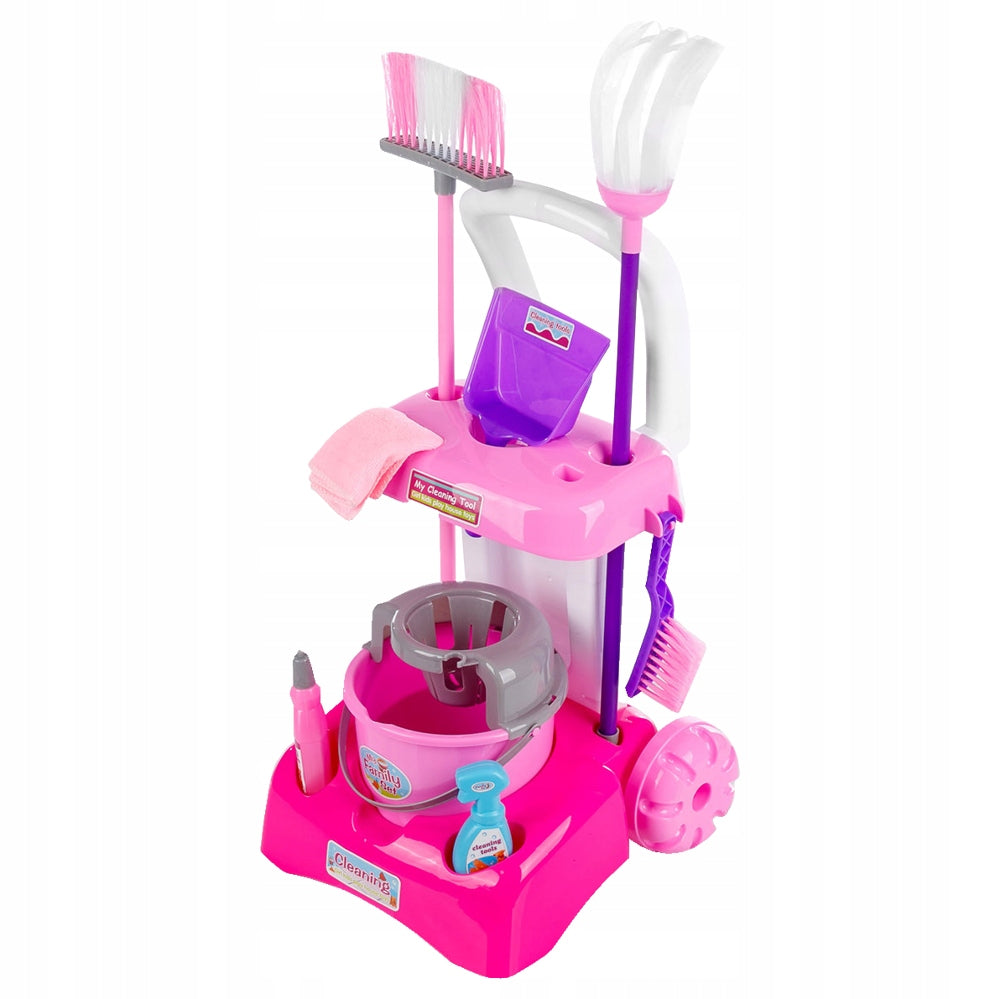 Set of Small Housekeeper Broom Mop Bucket 8el