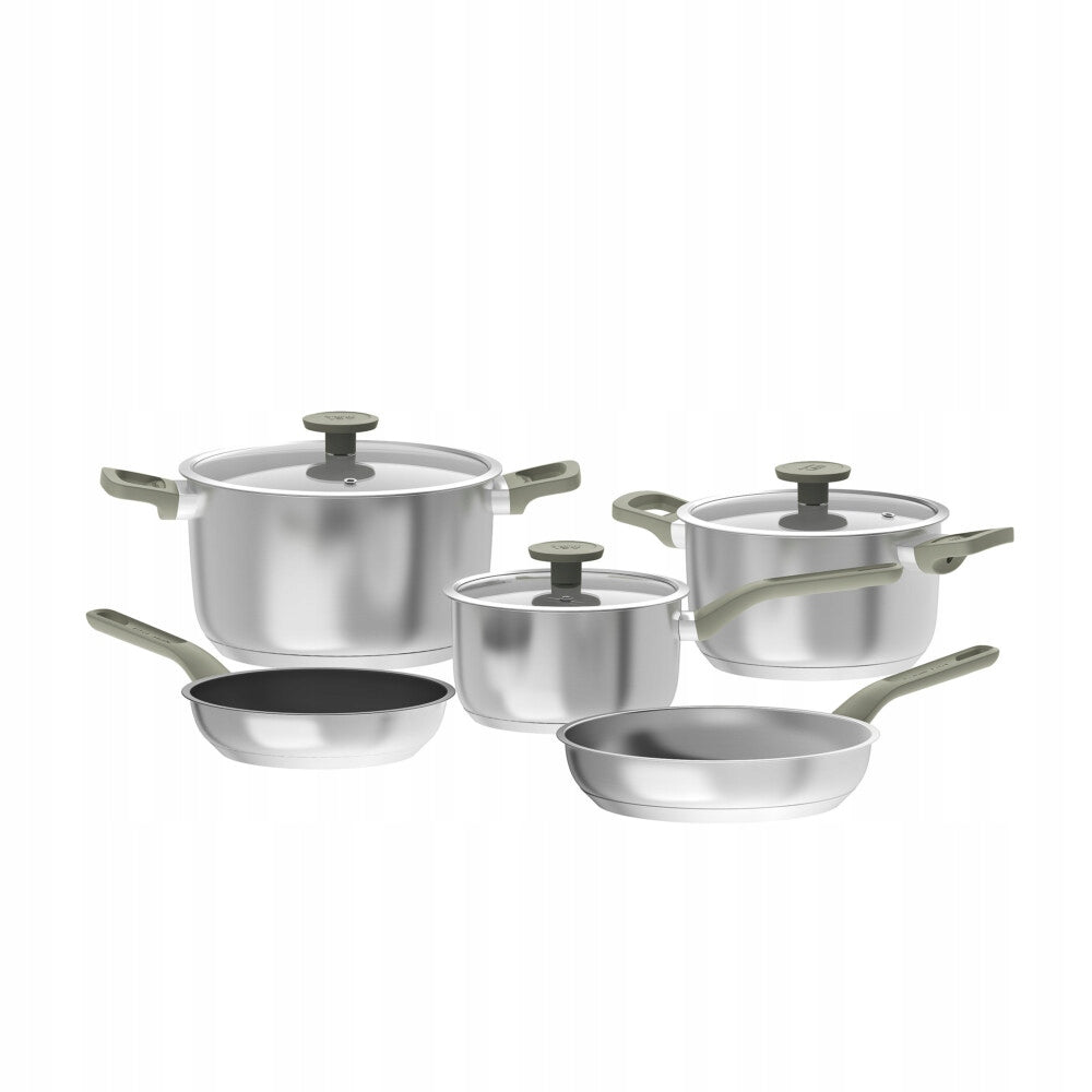 Set of Stainless Steel Pots 2 Bolt PANS 8 elements BergHOFF Manufacturer code 3950637