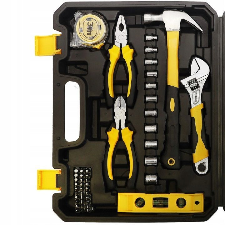 Set of Tools Keys 111 El. Tool Case Wrenches Bits Screwdrivers Manufacturer code Narzędzia w Walizce Śrubokręt Poziomica
