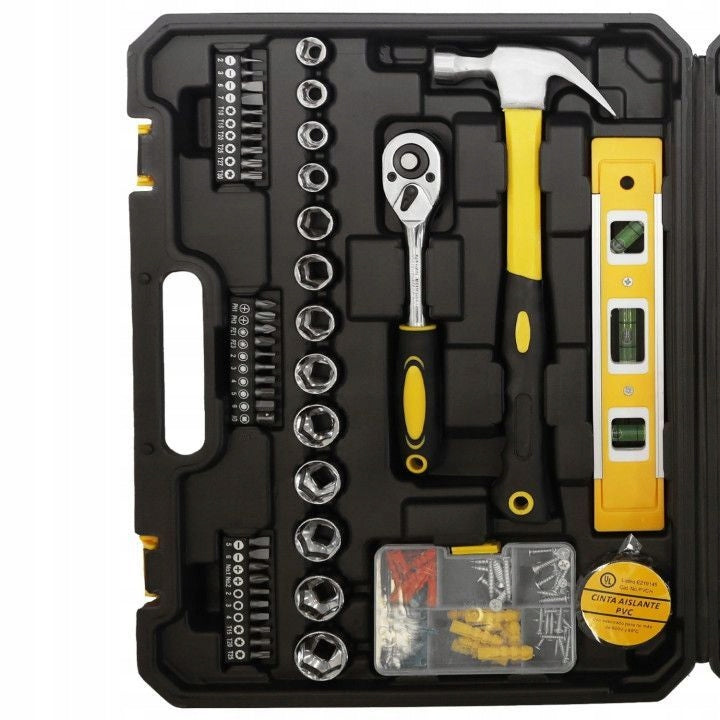 Set of Tools Keys 140 El. Tool Case Wrenches Bits Screwdrivers Manufacturer code Narzędzia w Walizce Śrubokręt Szczypce
