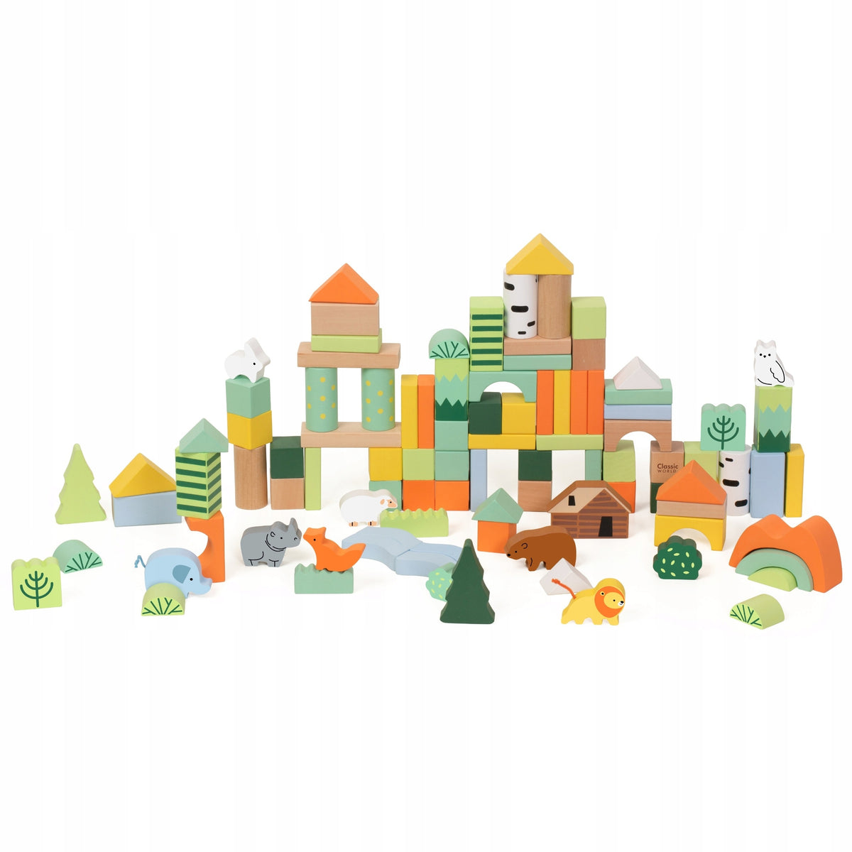 Set of Wooden Blocks Forest World 100 el. Brand Classic World