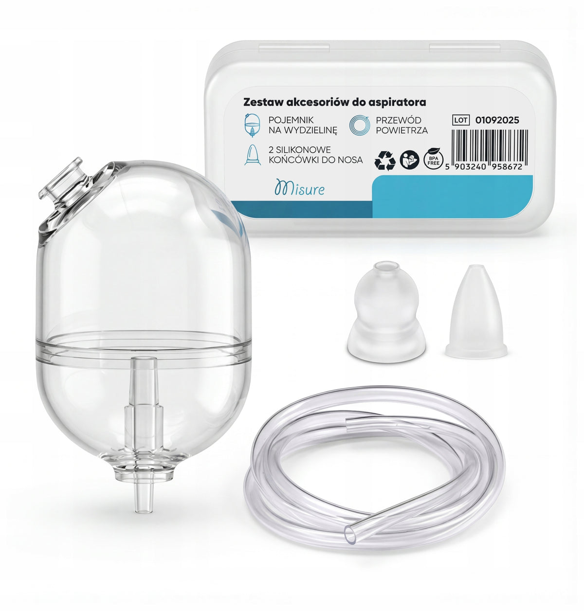 Set of accessories for aspirator Medical device no