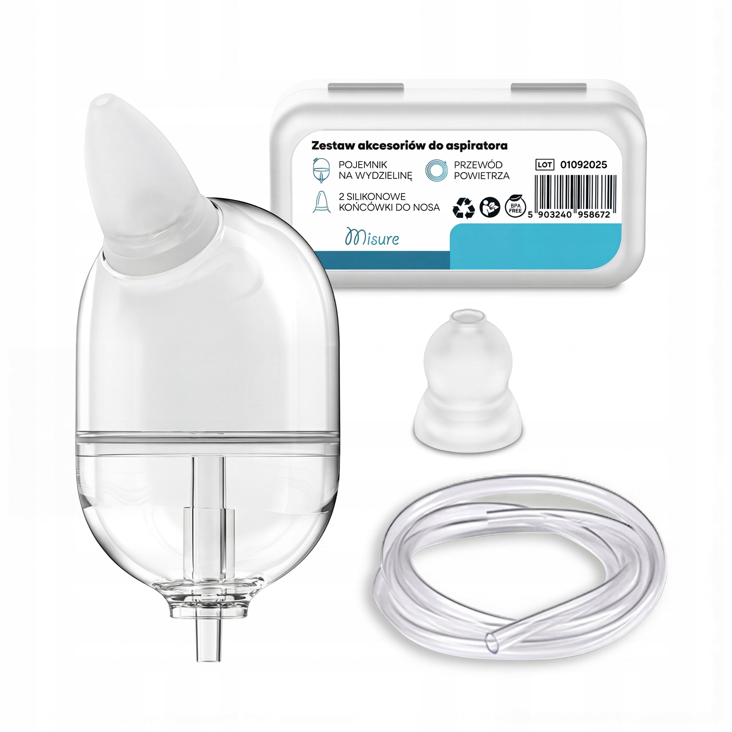 Set of accessories for aspirator