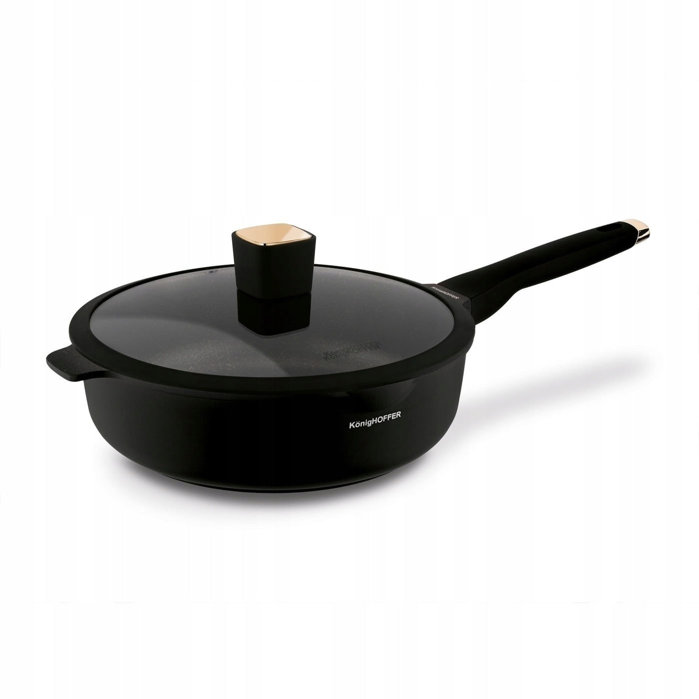 Set of aluminum pots for induction 10 elements black Brand Konighoffer