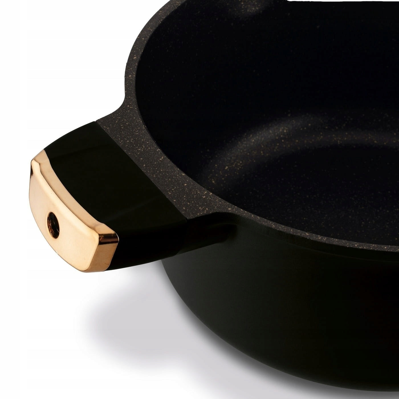 Set of aluminum pots for induction 10 elements black Color black