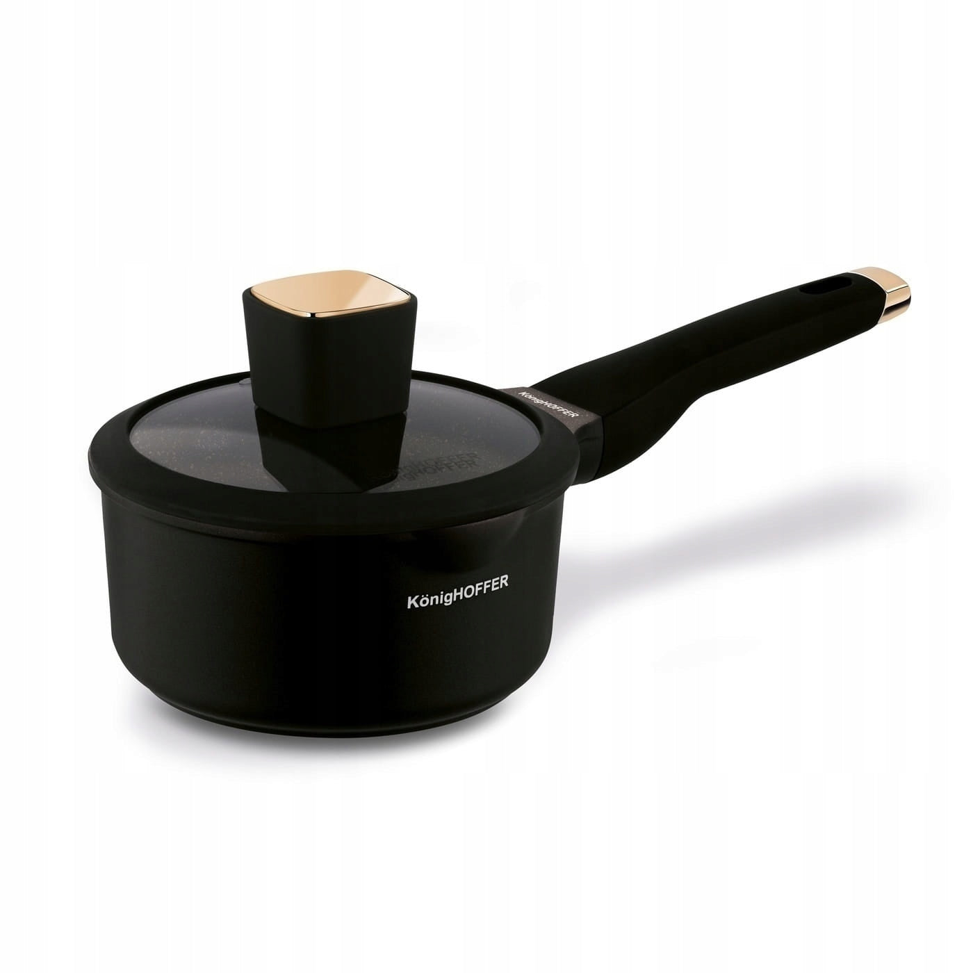 Set of aluminum pots for induction 10 elements black Number of items in the set 10