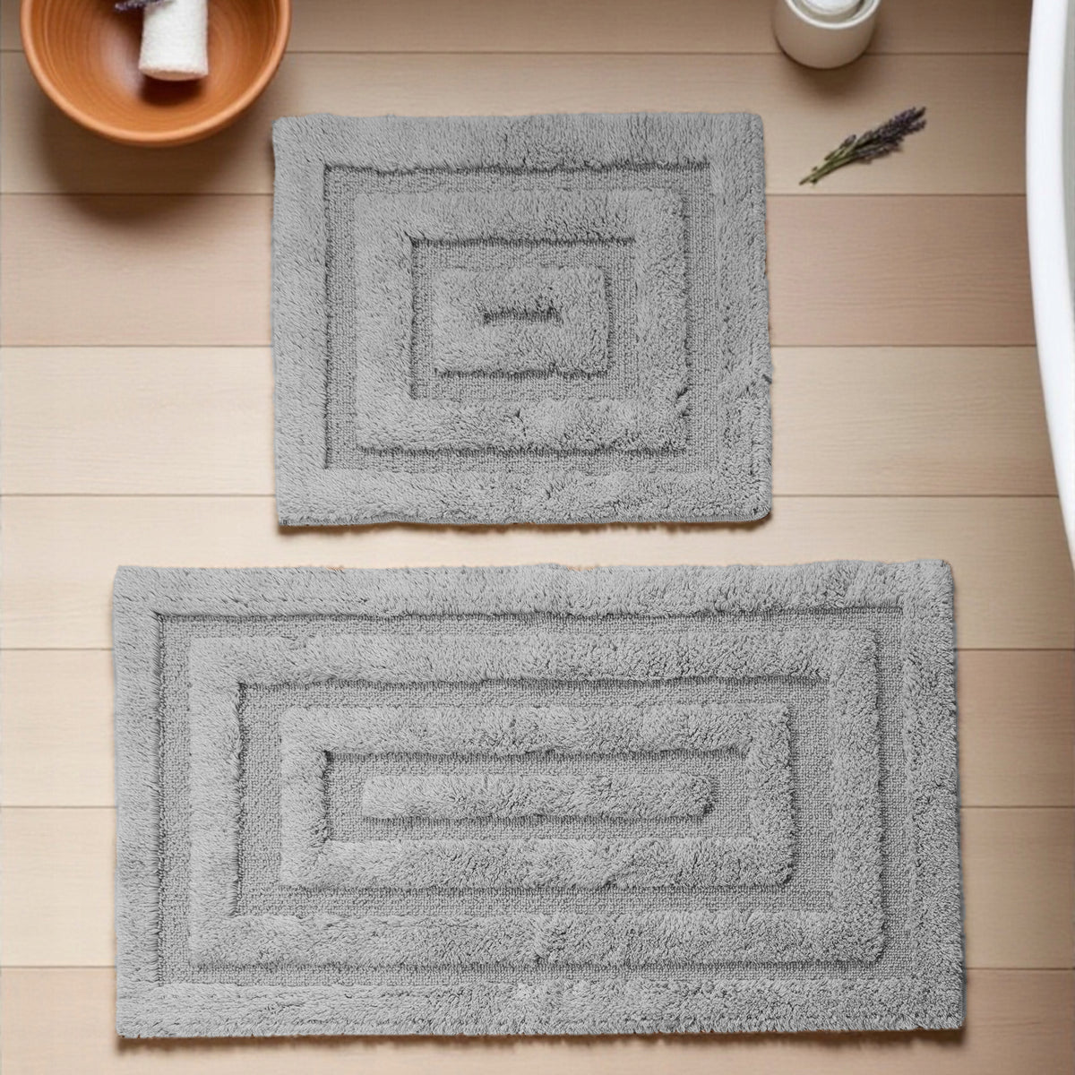 Set of bathroom rugs Madrid cotton 100% #13 grey Manufacturer code 5905490927767