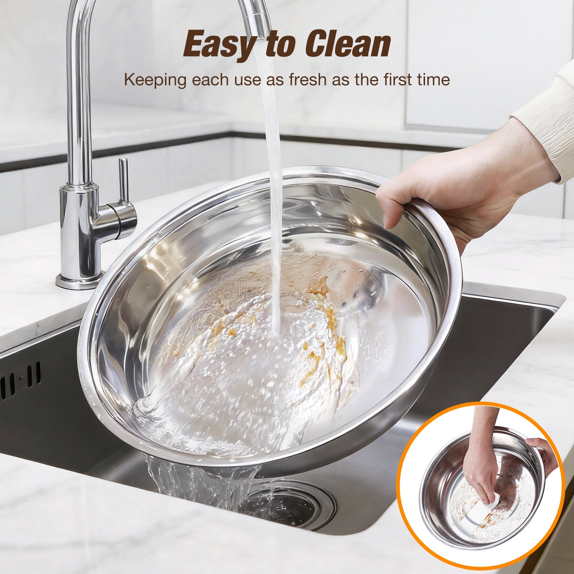Set of buffet bemars 6L 4 pcs stainless steel glass cover Model Zestaw bemarów bufetowych 6L 4 szt.