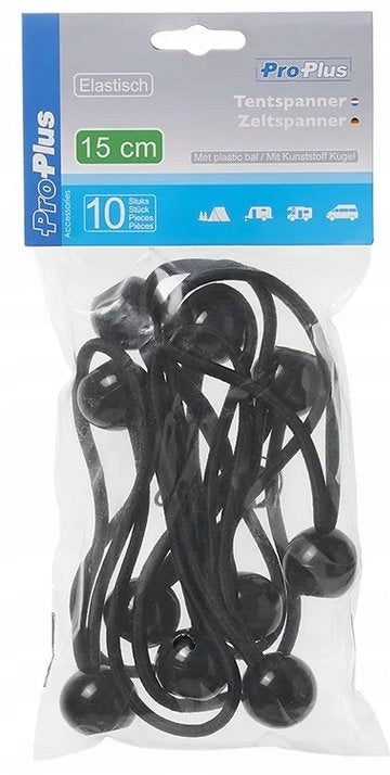 Set of cables for fixing tents ProPlus rubber cables with ball 15cm 10pcs Manufacturer code 365644