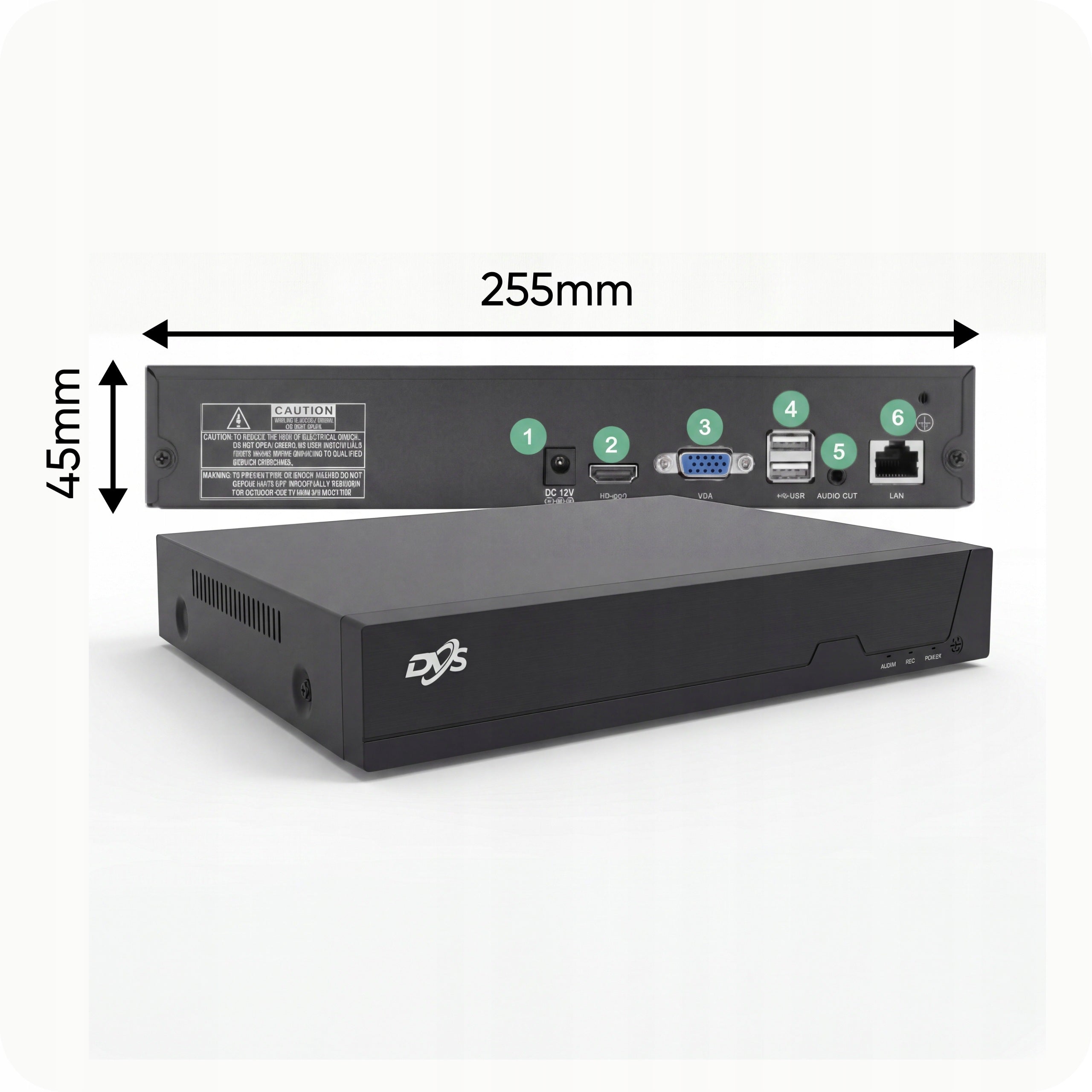 Set of cameras for WiFi monitoring 2 cameras 5Mpx black DVS DVR 1TB Packaging status original