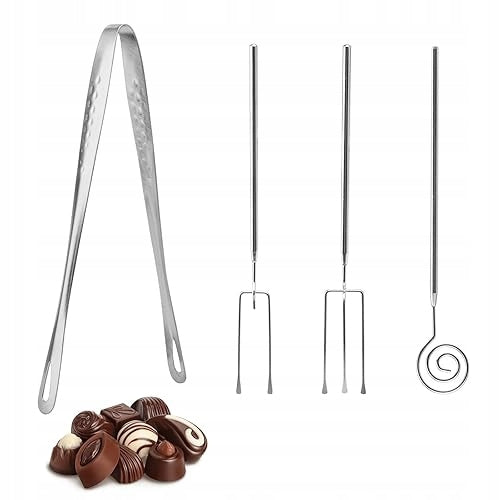 Set of chocolate forks 4 pcs stainless steel 20cm