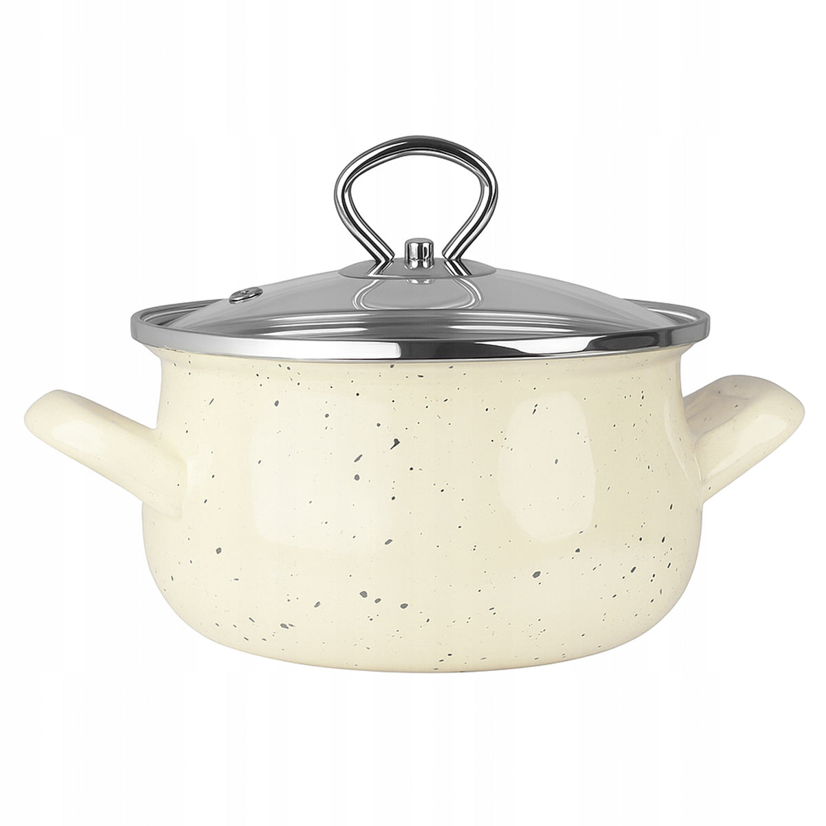 Set of cream enamel pots Helena 10 piece marble Packaging status original
