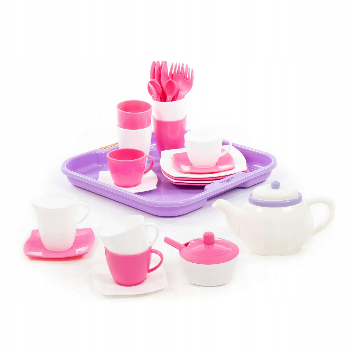 Set of dishes "Alice" with tray for 4 people 35 elements WADER POLESIE Brand Polesie