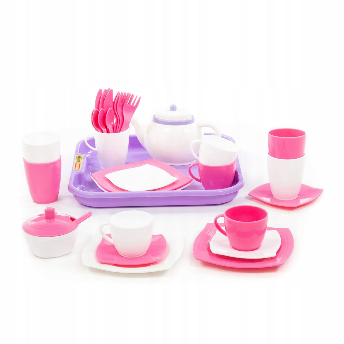 Set of dishes "Alice" with tray for 4 people 35 elements WADER POLESIE Packaging status original