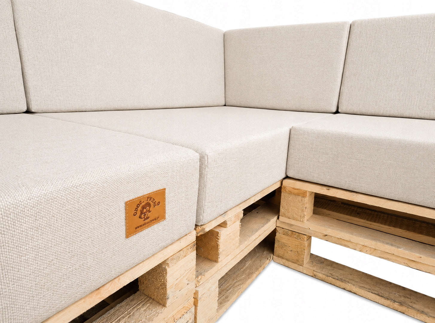 Set of garden cushions with backrest Pallets Corner -3 pcs. 120x80 + 40x120 Packaging status original